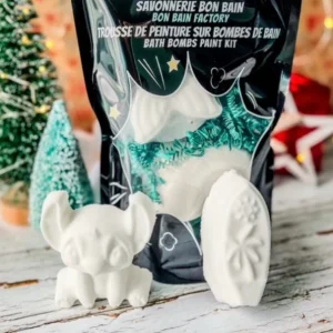 Trousse peinture sur bombes de bain | Chien alien bleu & surf