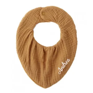Bavoir bandana personnalisé caramel