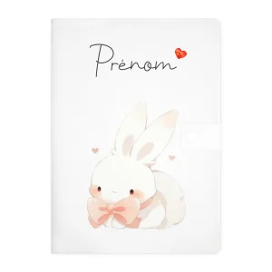 Protège carnet de santé personnalisable "Lapin Kawaï"