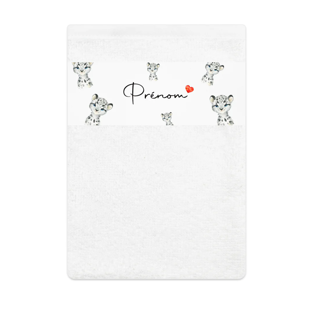 Gant de toilette personnalisable | Léopard