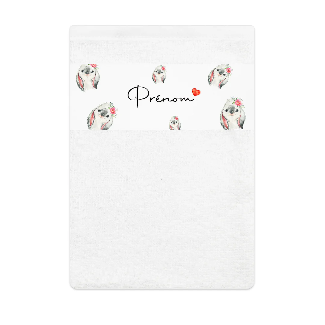 Gant de toilette personnalisable | Lapin – Image 2