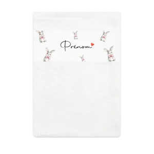 Gant de toilette personnalisable | Lapin & Nœud papillon