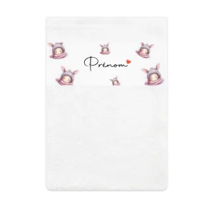 Gant de toilette personnalisable | Lapin écharpe