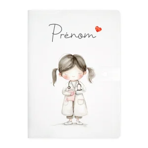 Protège carnet de santé personnalisable "Petite Docteure"