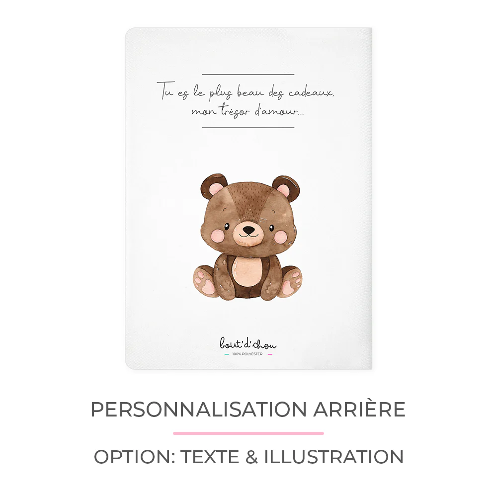 Protège carnet de santé personnalisable "Nounours" – Image 3