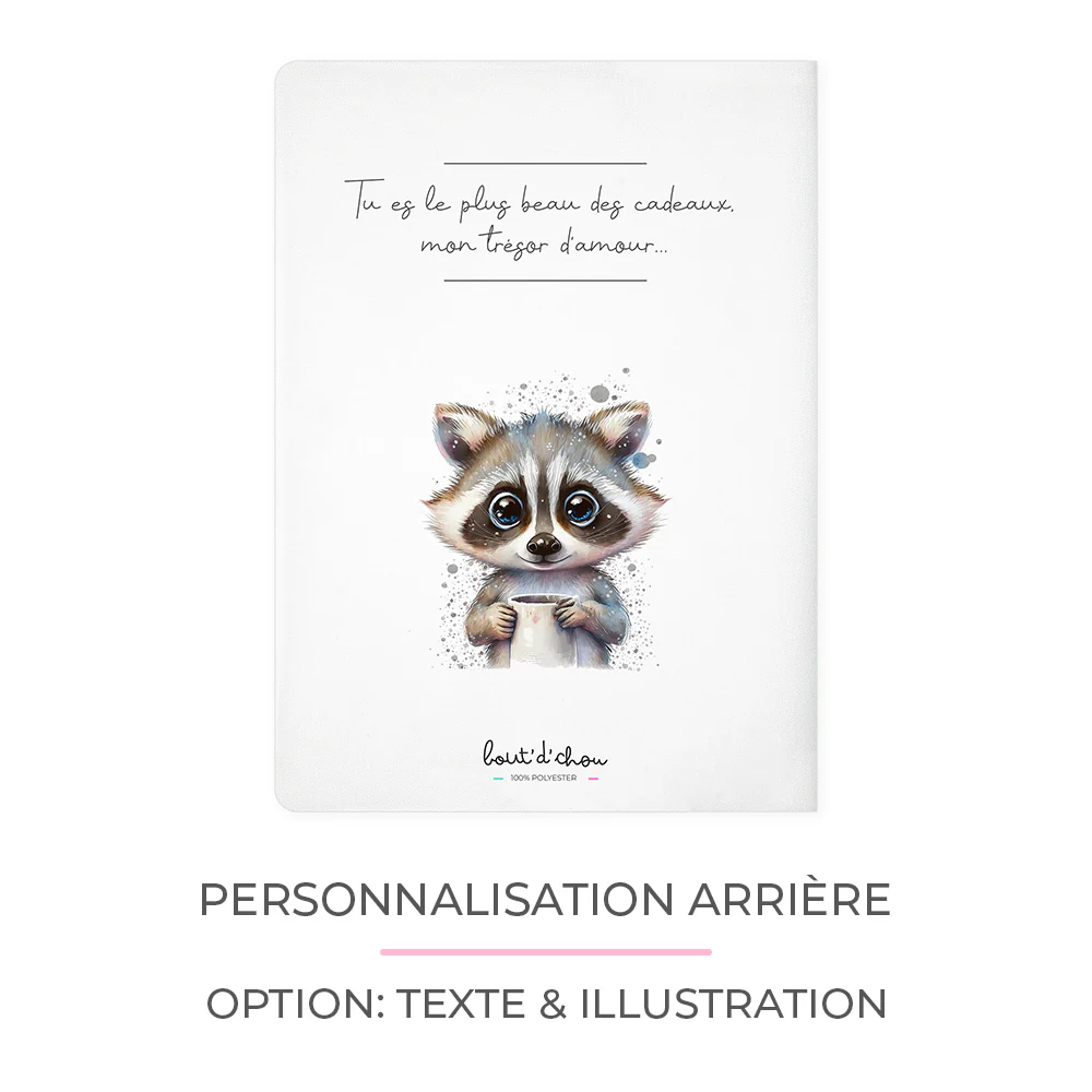 Protège carnet de santé personnalisable "Raton-laveur" – Image 3