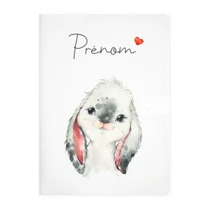 Protège carnet de santé personnalisable "Lapin"