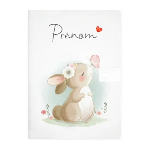 Protège carnet de santé personnalisable "Lapin"