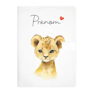 Protège carnet de santé personnalisable "Lion"