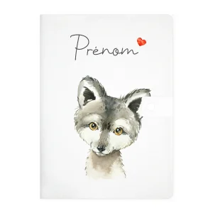 Protège carnet de santé personnalisable "Loup"