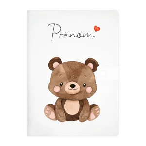 Protège carnet de santé personnalisable "Nounours"