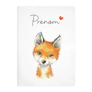 Protège carnet de santé personnalisable "Renard"