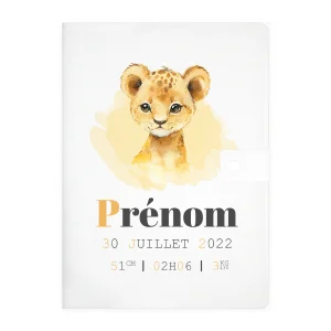 Protège carnet de santé personnalisable "Lion"