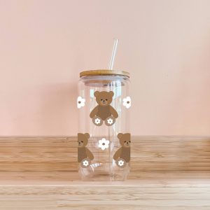 Verre boho avec paille | Oursons