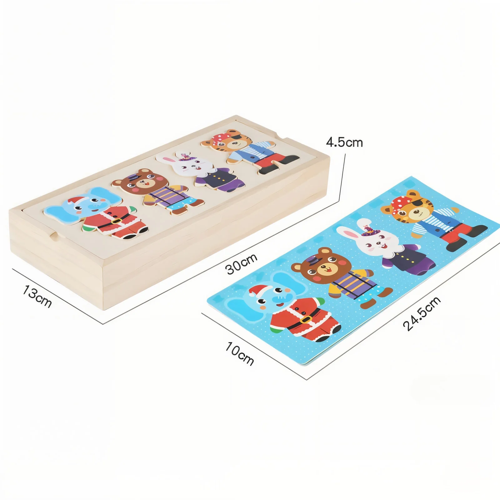 Puzzle Habillage en Bois – Éléphant & Ours à Habiller – Image 7