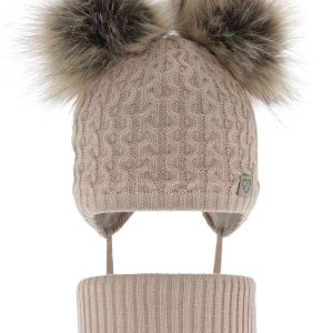 Ensemble bonnet + snood bébé