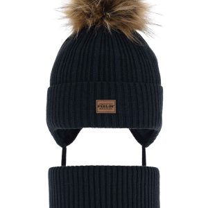 Ensemble bonnet & snood bébé