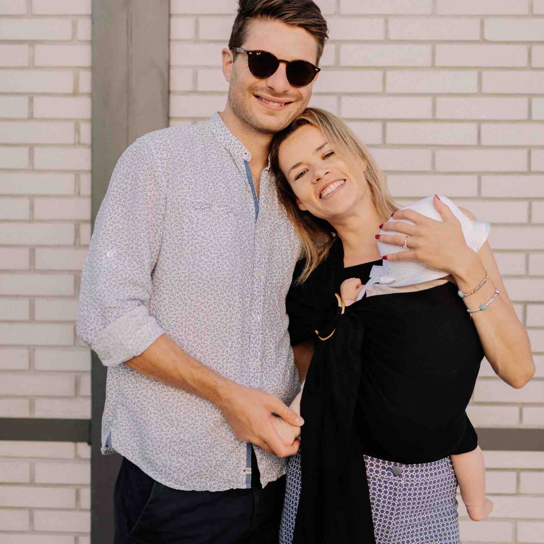 Ring Sling en Coton Noir – Image 2