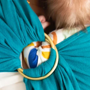 Ring Sling en Lin Turquoise