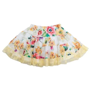 Jupe fille Interdit de me gronder Libertad imprimé fleur