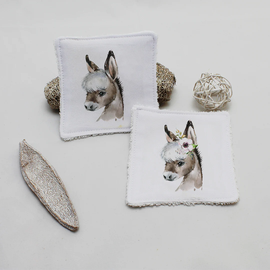 Lingette lavable "Âne"