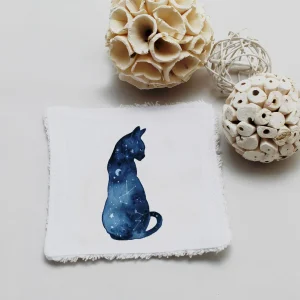 Lingette lavable Constellation Chat