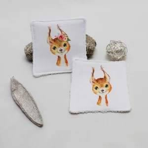 Lingette lavable Écureuil