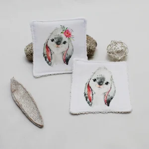 Lingette lavable Lapin