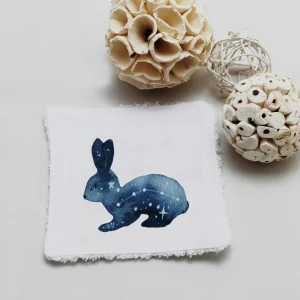 Lingette lavable Constellation Lapin
