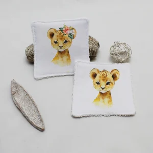 Lingette lavable Lion
