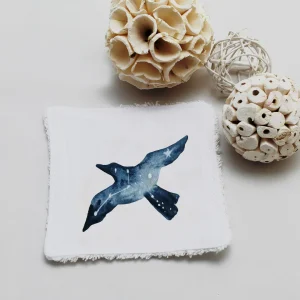 Lingette lavable Constellation Oiseaux