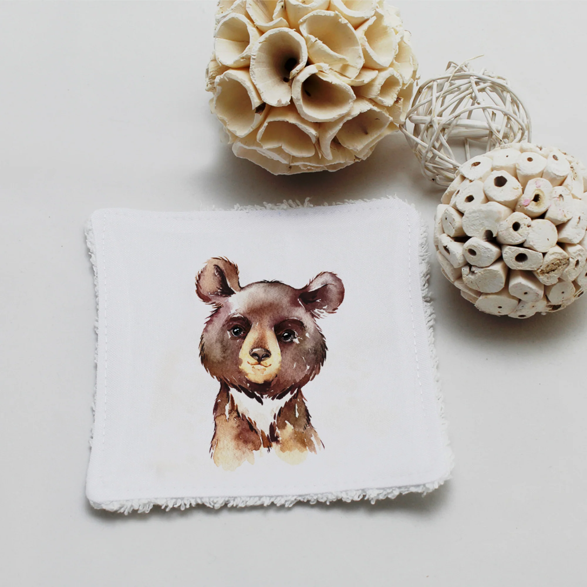 Lingette lavable "Cochon et Ours brun" – Image 3