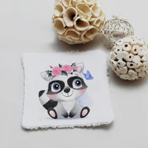 Lingette lavable Raton-laveur