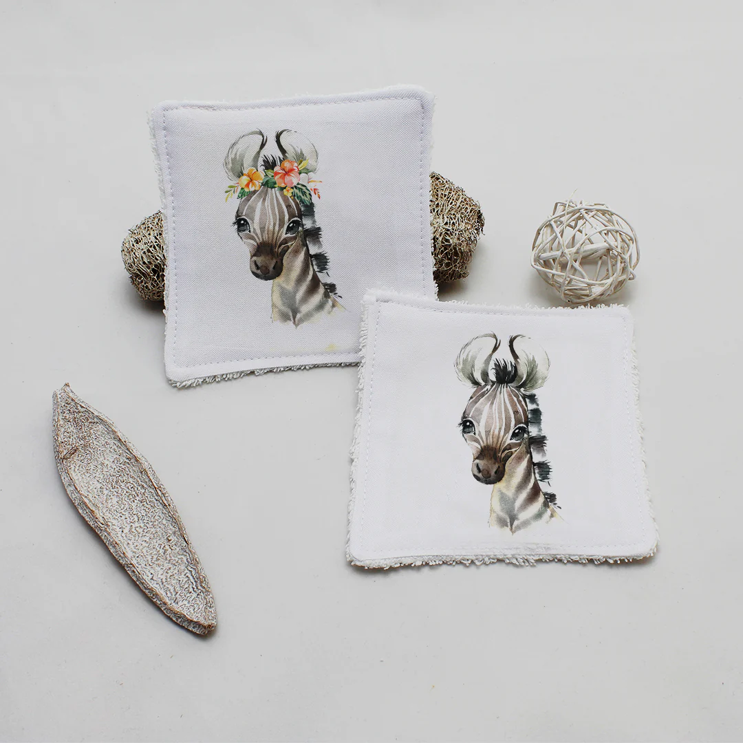 Lingette lavable Zèbre