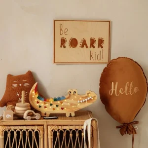 Lampe veilleuse en bois – Crocodile