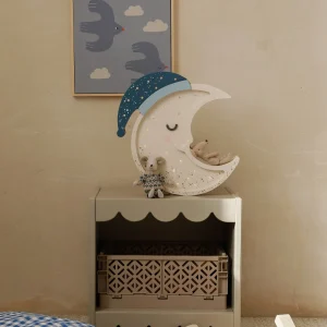 Lampe veilleuse en bois – Lune