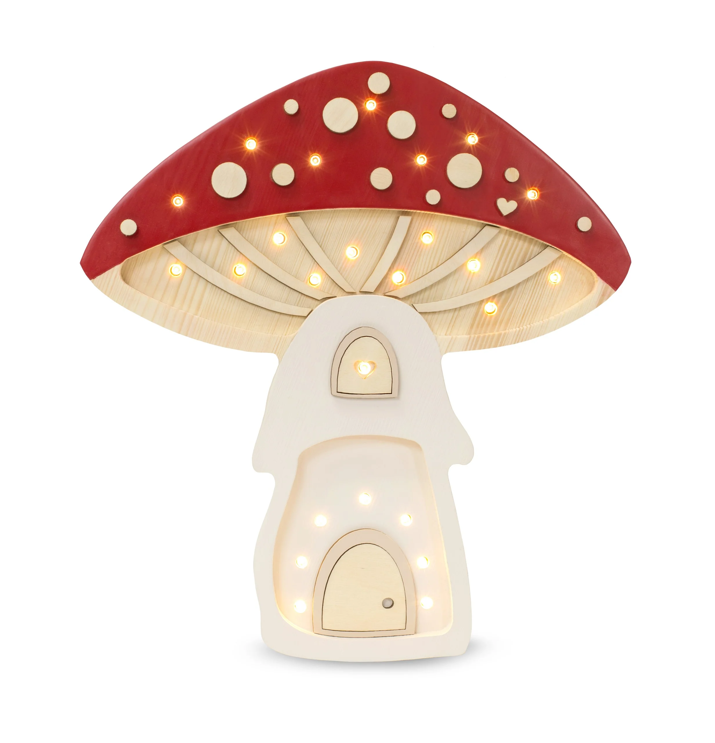 Lampe veilleuse en bois – Champignon – Image 5