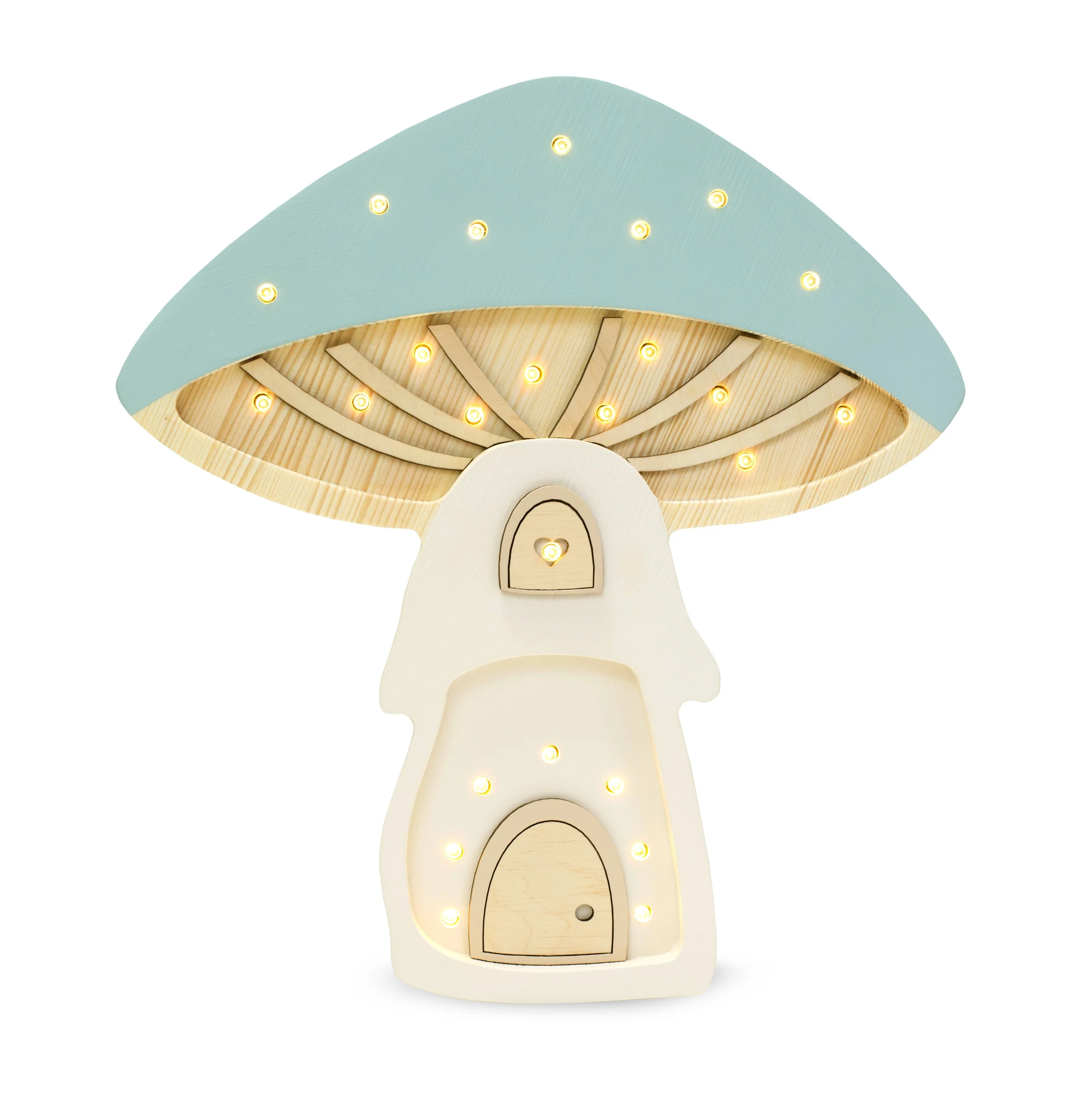 Lampe veilleuse en bois – Champignon – Image 3