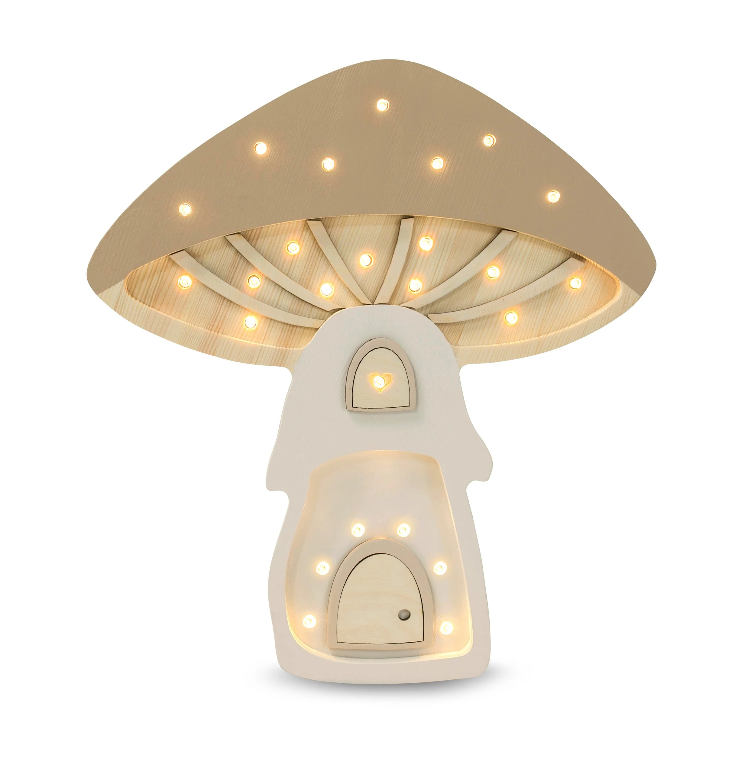 Lampe veilleuse en bois – Champignon – Image 4