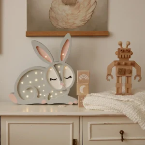 Lampe veilleuse en bois – Lapin