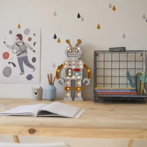 Lampe veilleuse en bois – Robot