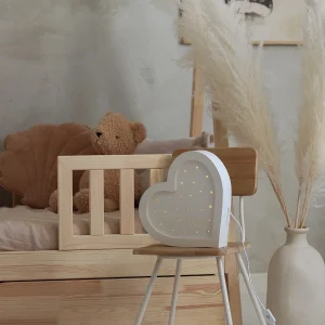 Lampe veilleuse en bois – Cœur
