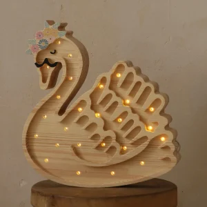 Lampe veilleuse en bois – Cygne
