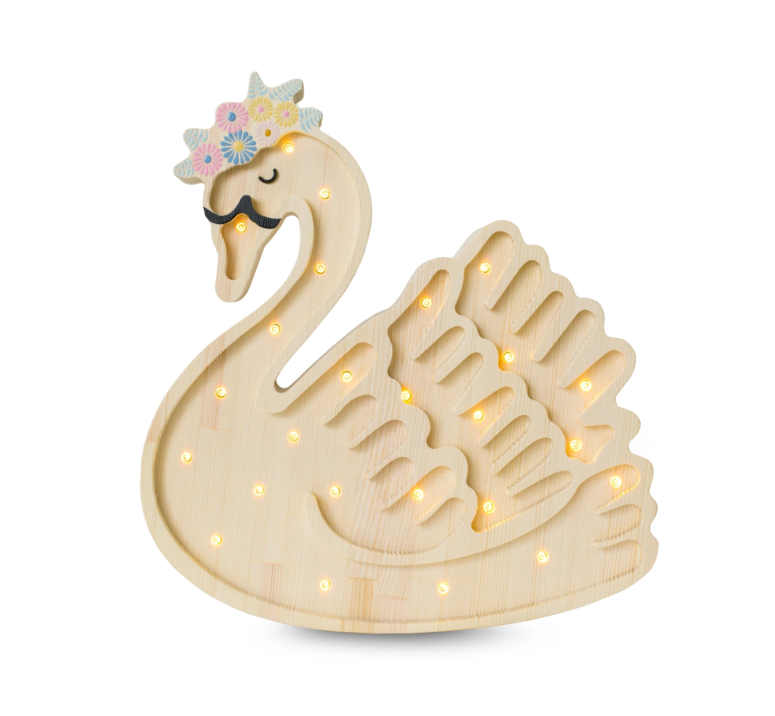 Lampe veilleuse en bois – Cygne – Image 8