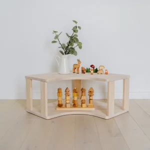 Étagère d'Angle Montessori Modulable – 2 Niveaux