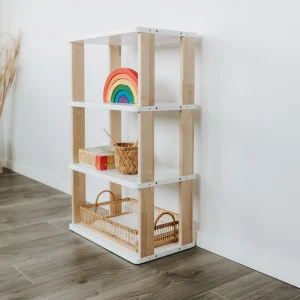 Étagère Montessori Modulable Droite Mini - 4 Niveaux