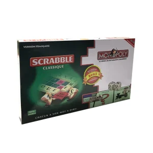 2 en 1 scrabble et monopoly