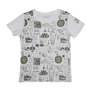 T-shirt Interdit De Me Gronder Pirate écru