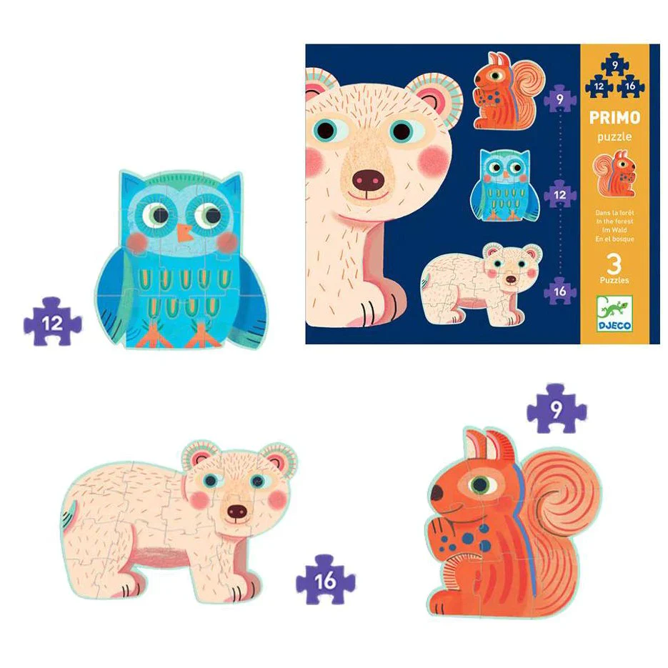 Primo puzzle | Dans la forêt | 9, 12 et 16 pièces – Image 3