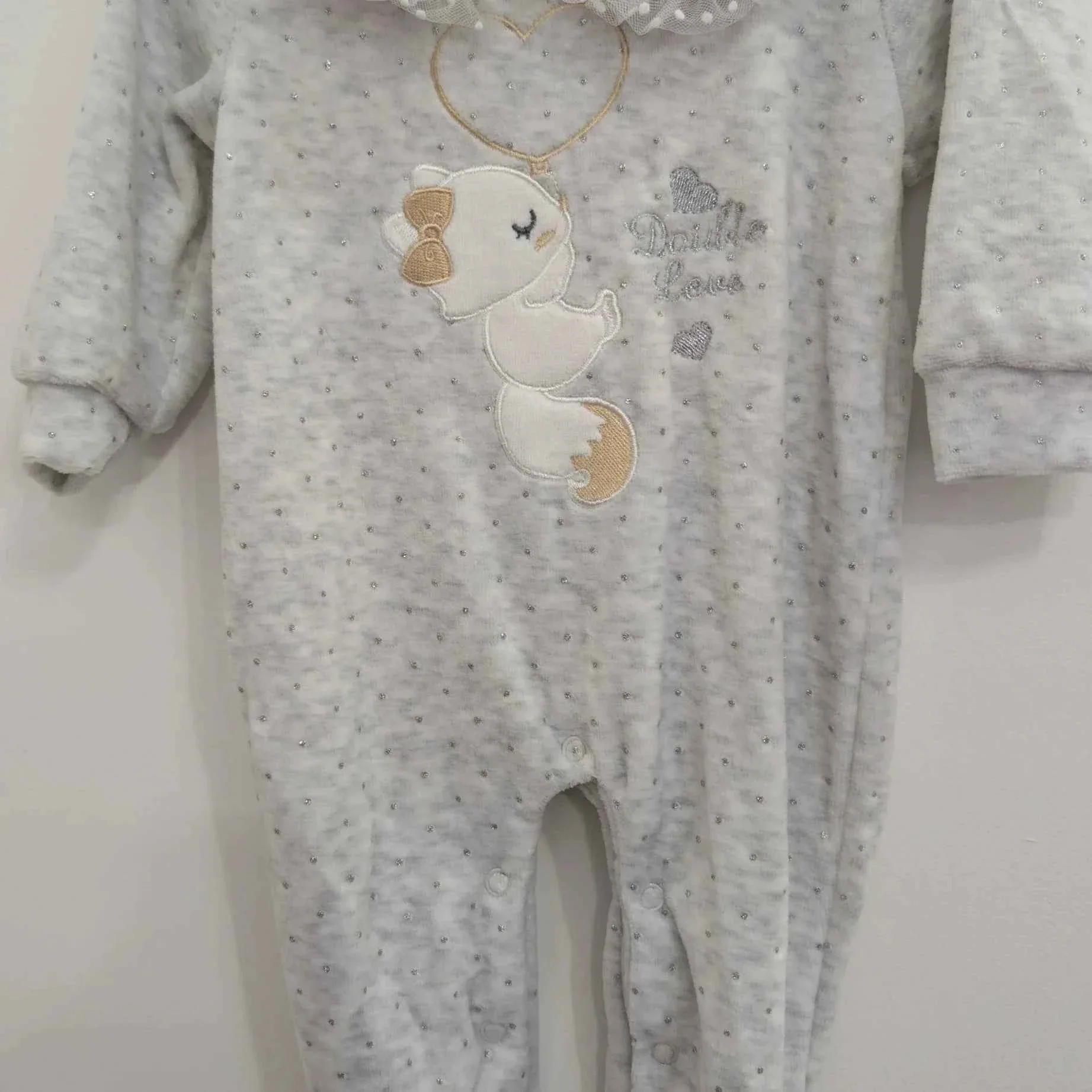 Pyjama fille col dentelle – Image 4